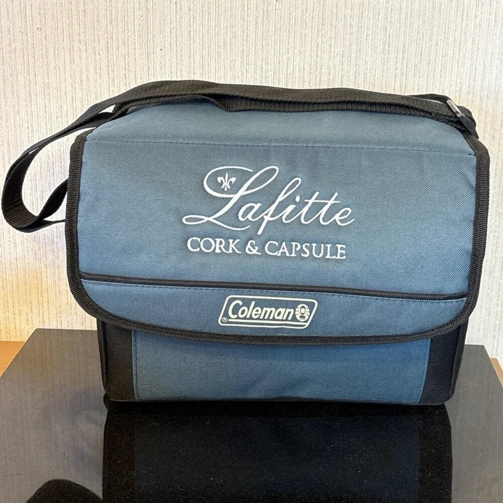 Lafitte Napa California Cooler and Hat Coleman Personal Soft Wine Advertisement
